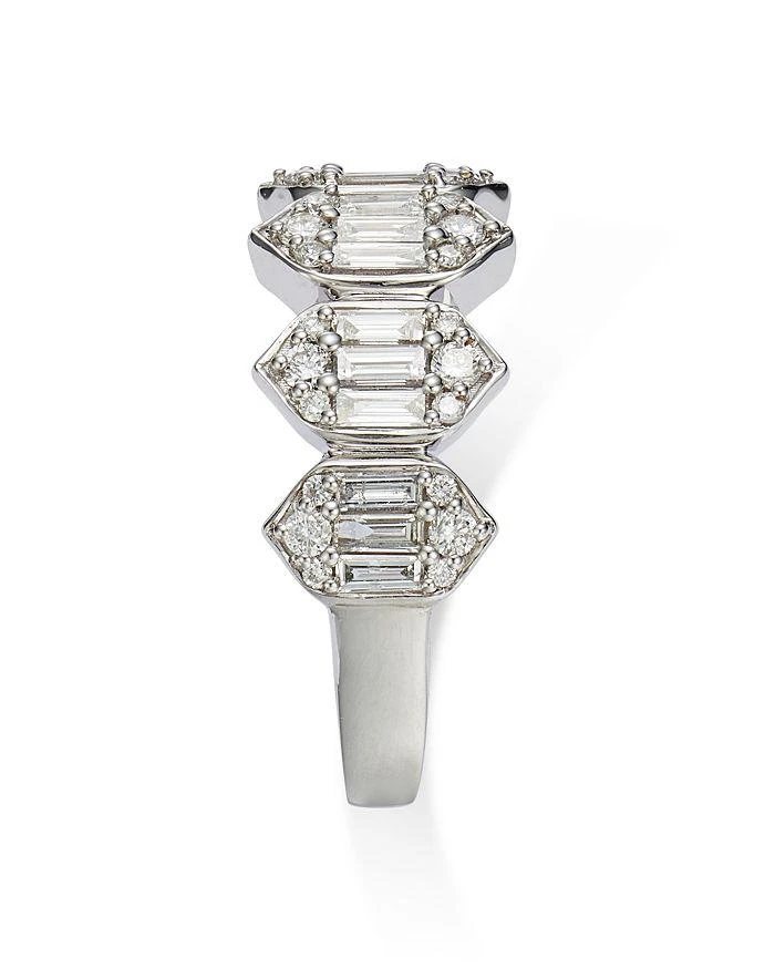 商品Bloomingdale's|Diamond Baguette & Round Cluster Band in 14K White Gold, 0.77 ct. t.w. - Exclusive ,价格¥43283,第4张图片详细描述
