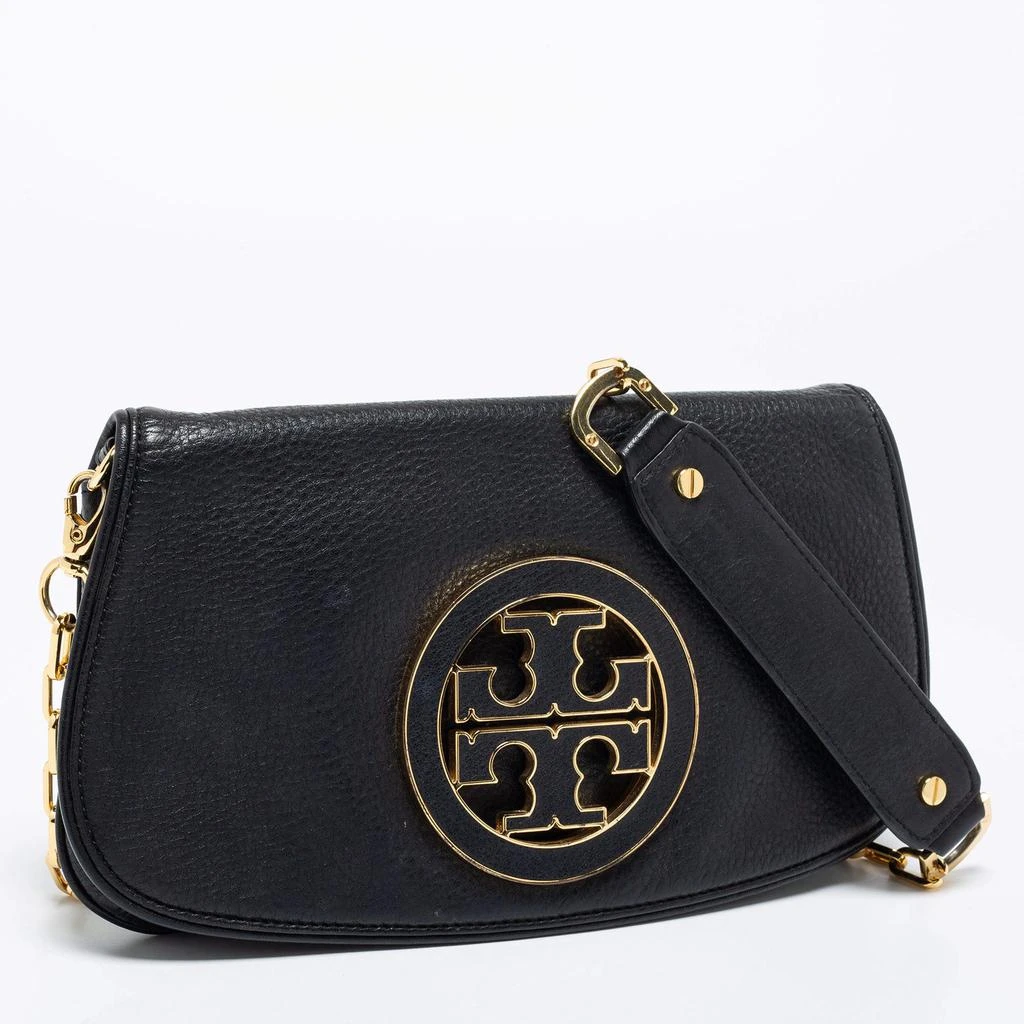 商品[二手商品] Tory Burch|Tory Burch Black Leather Raphael Logo Crossbody Bag,价格¥1096,第3张图片详细描述