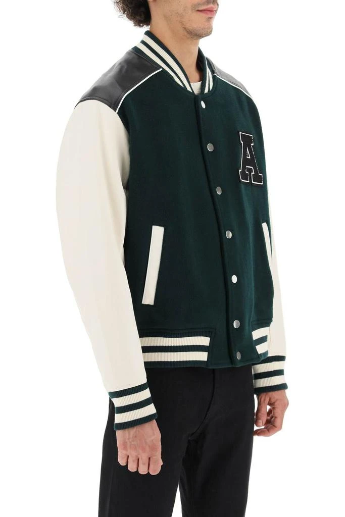 商品Axel Arigato|'IVY' VARSITY BOMBER JACKET WITH FAUX LEATHER SLEEVES,价格¥1756,第3张图片详细描述