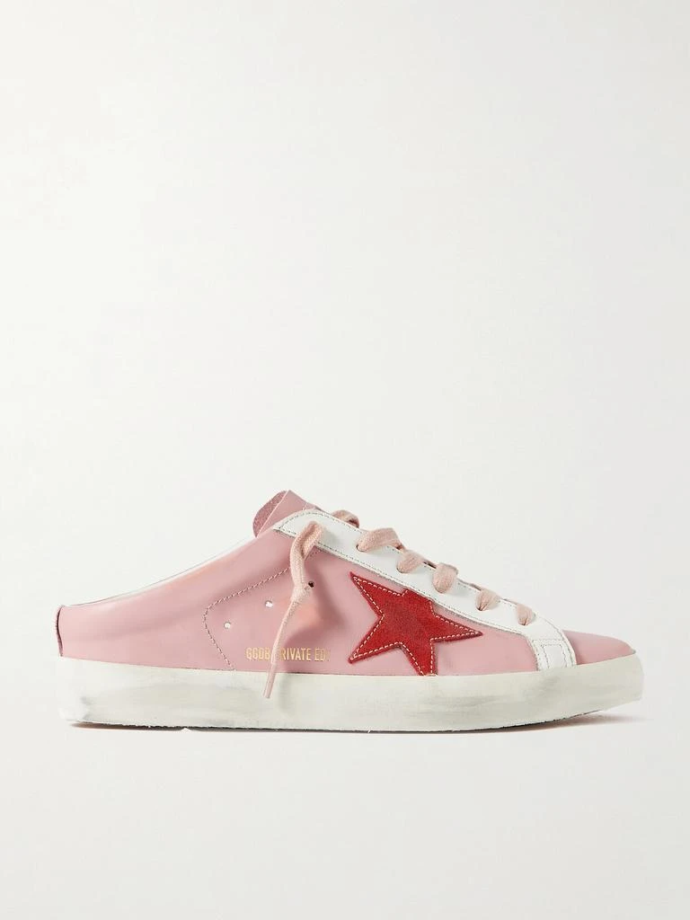 商品Golden Goose|Superstar Sabot 仿旧绒面革边饰皮革套穿式运动鞋  - IT35,价格¥4745,第1张图片