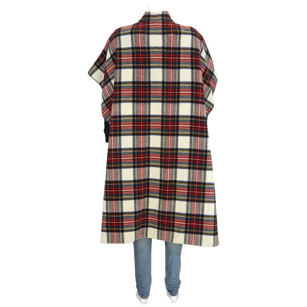 商品Burberry|Burberry Plaid Print Wool Blend Poncho,价格¥10106,第5张图片详细描述