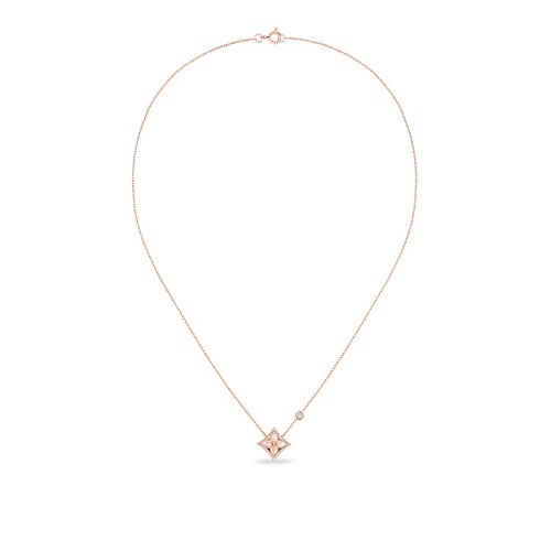  预售2-3周 Louis Vuitton/路易威登 BLOSSOM BB系列 经典款18k金玫瑰金粉红色珍珠母贝钻石项链Q93612 商品