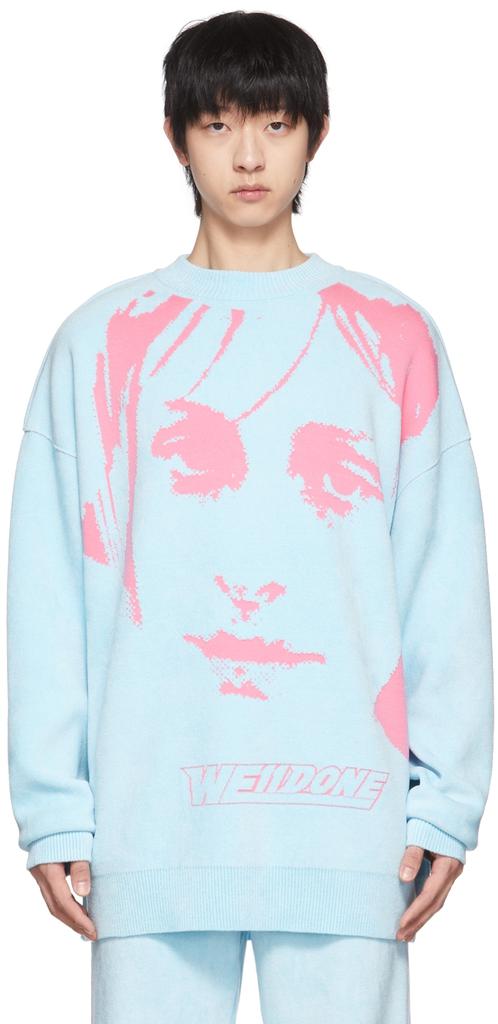 Blue & Pink Reversible Sweater商品第1张图片规格展示