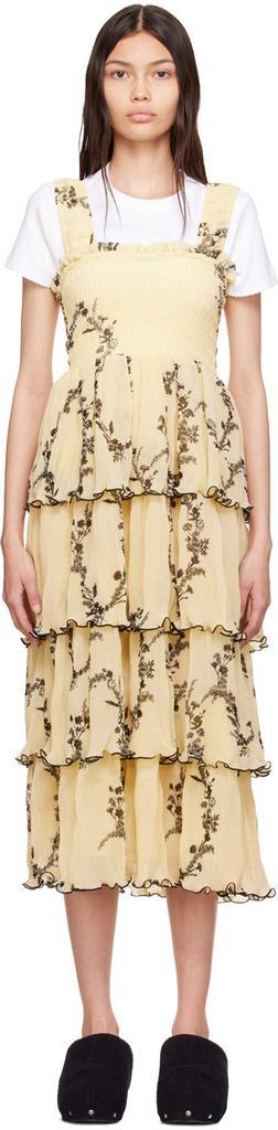商品Ganni|黄色层叠连衣裙,价格¥2035,第1张图片
