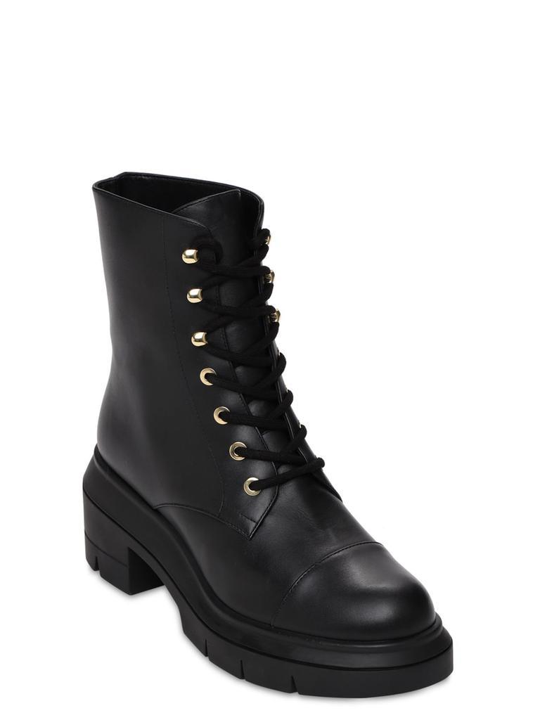 商品Stuart Weitzman|70mm Nisha Leather Ankle Boots,价格¥2679,第1张图片