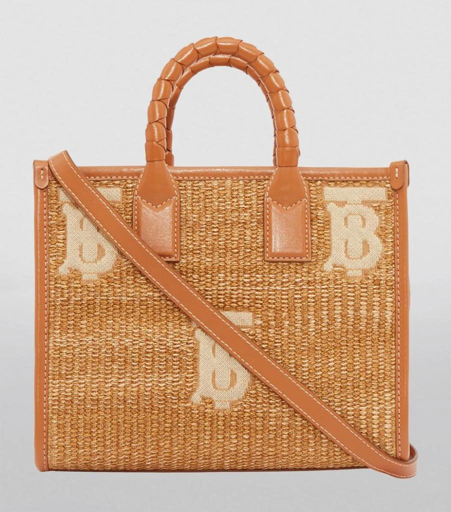 商品Burberry|Mini Raffia Freya Tote Bag,价格¥12398,第3张图片详细描述