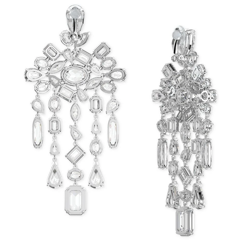 商品Swarovski|Silver-Tone Gema Crystal Chandelier Earrings,价格¥3663,第3张图片详细描述