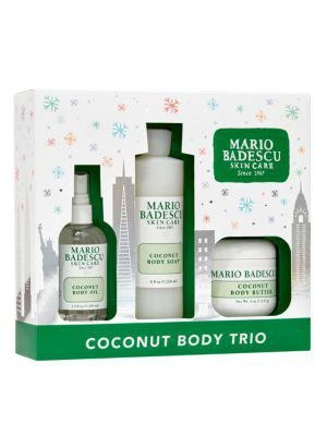 商品Mario Badescu|Coconut Body Trio 3-Piece Body Butter, Oil, & Soap Set,价格¥113,第2张图片详细描述