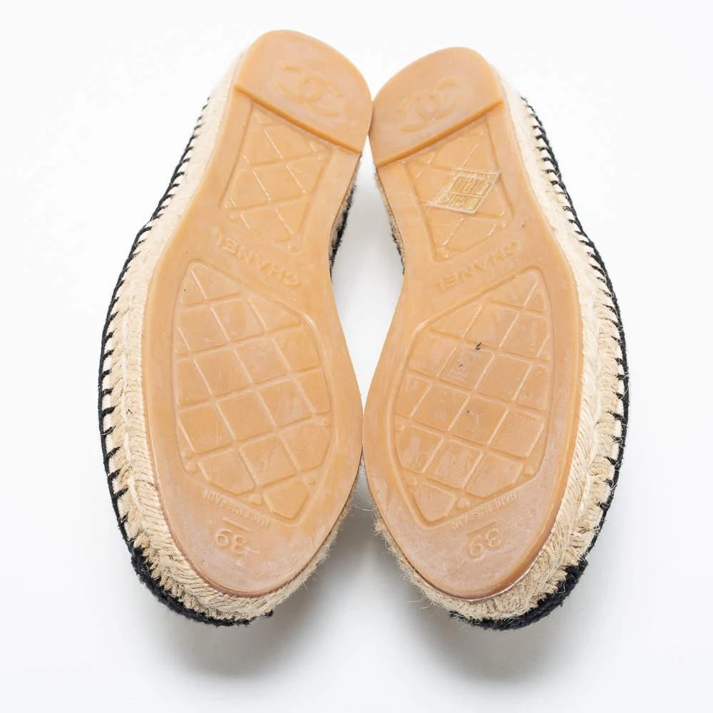 Chanel Beige Canvas Biarritz CC Espadrilles Size 39 商品