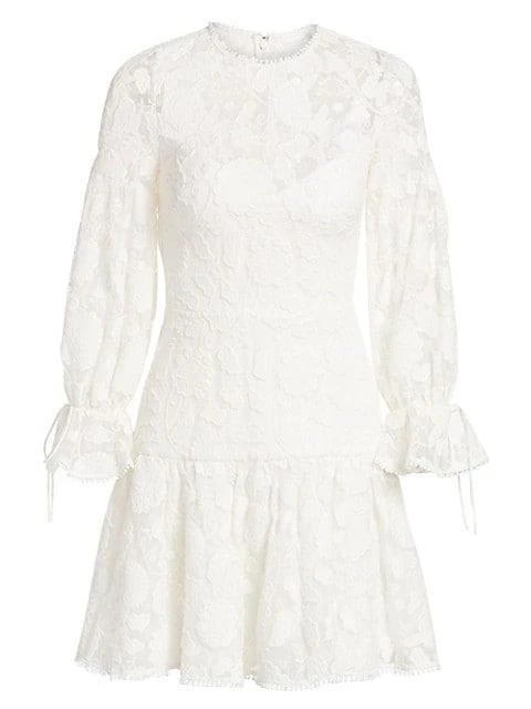 商品Monique Lhuillier|Floral Lace &amp; Mesh Cocktail Dress,价格¥3717,第1张图片