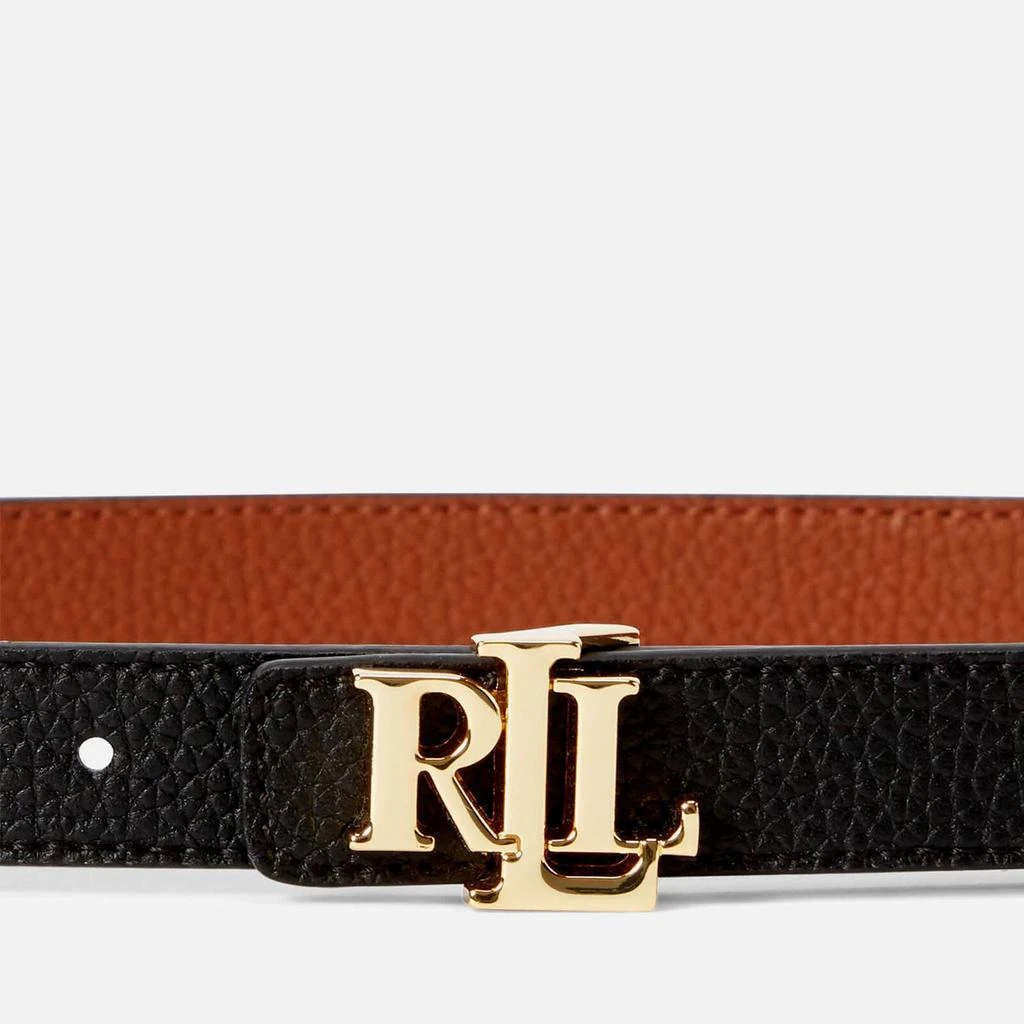 商品Ralph Lauren|Lauren Ralph Lauren Women's Reversible 20 Skinny Belt - Black/Lauren Tan,价格¥850,第2张图片详细描述