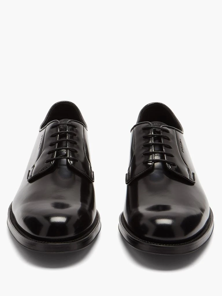 商品Prada|Spazzolato-leather Derby shoes,价格¥4575,第5张图片详细描述