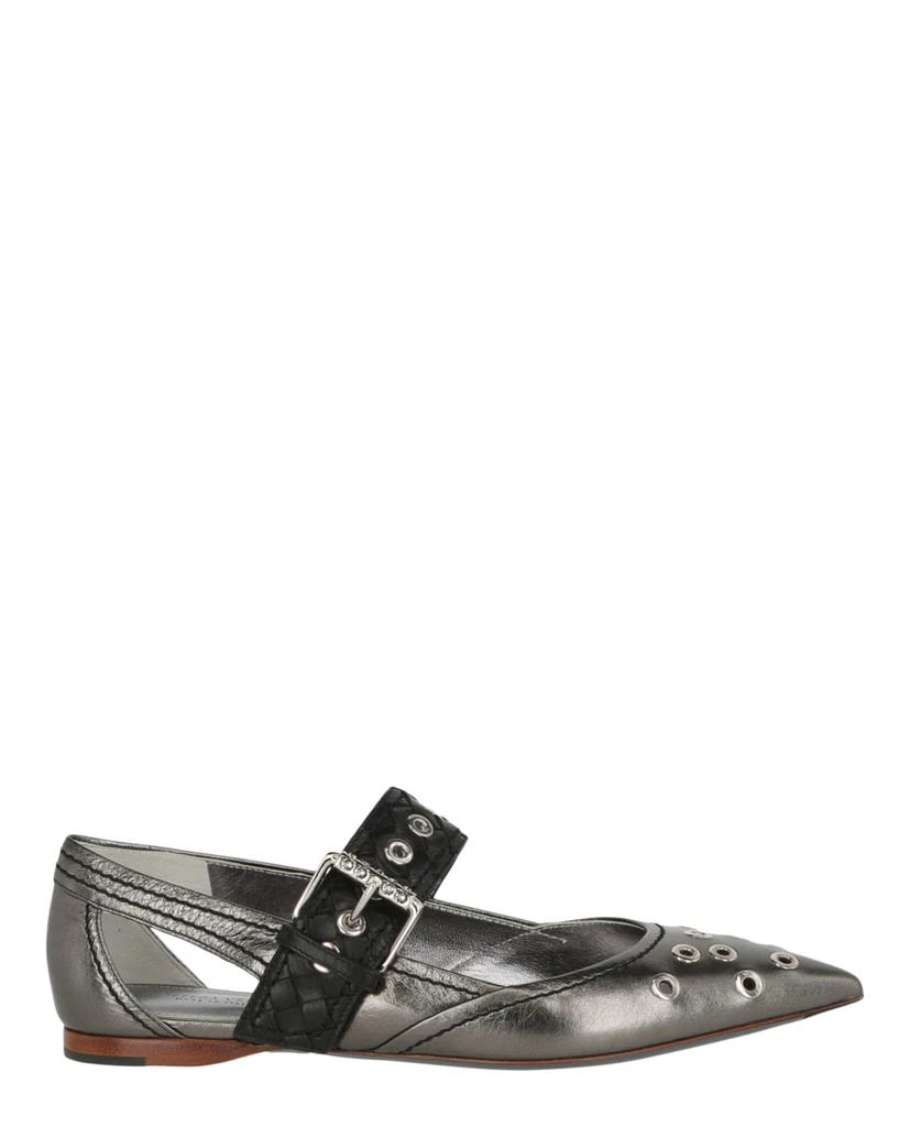 商品Bottega Veneta|Metallic Mary Jane Flats,价格¥2477,第1张图片