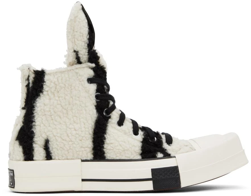 商品Rick Owens|Black & White Converse Edition Turbodrk Sneakers,价格¥737,第1张图片