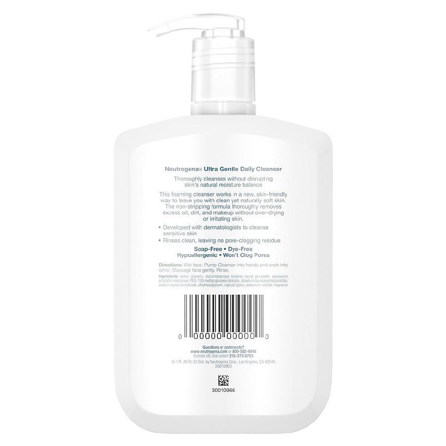 商品Neutrogena|Ultra Gentle Daily Face Wash For Sensitive Skin, Foaming Facial Cleanser,价格¥81,第5张图片详细描述
