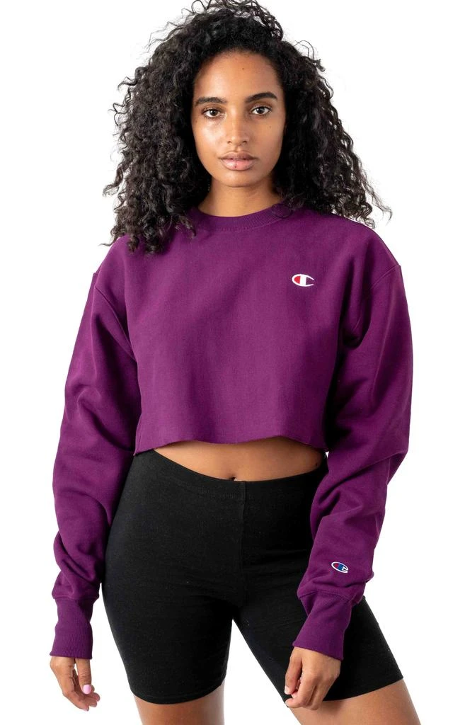 商品CHAMPION|Reverse Weave Cropped Cut Off Crewneck - Venetian Purple,价格¥155,第1张图片