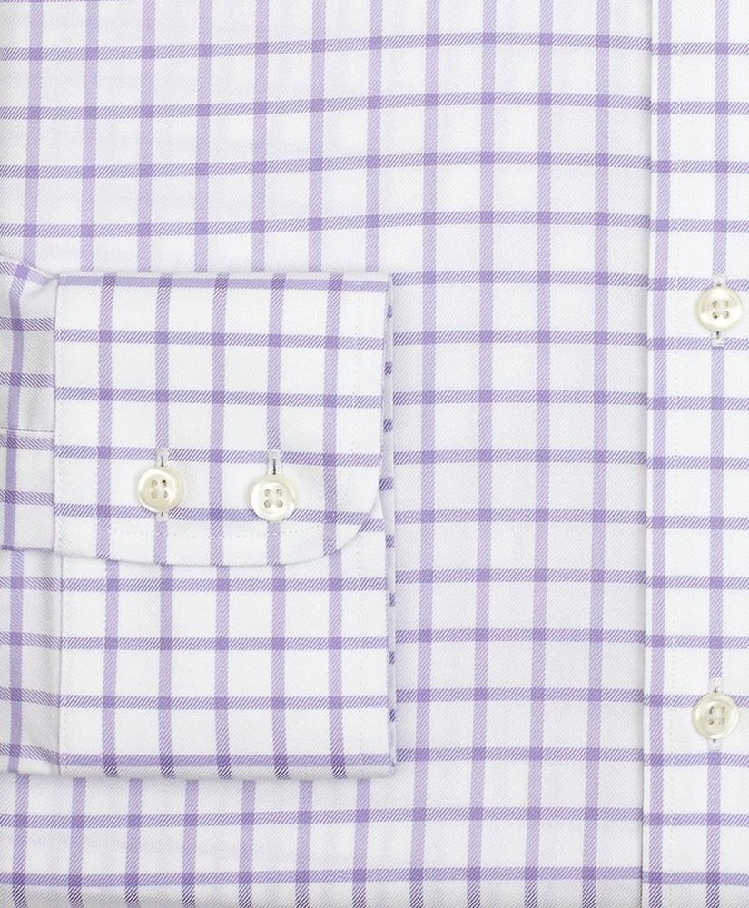 商品Brooks Brothers|Stretch Milano Slim-Fit Dress Shirt, Non-Iron Twill Ainsley Collar Grid Check,价格¥399,第3张图片详细描述