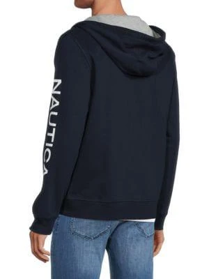 商品Nautica|Logo Zip Up Hoodie,价格¥161,第3张图片详细描述