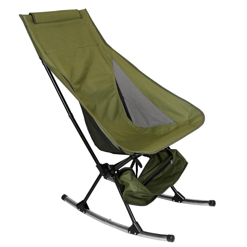 商品Global Bazaar|Portable Camping Rocking Chair 198LBS Capacity with Carry Bag,价格¥644,第1张图片