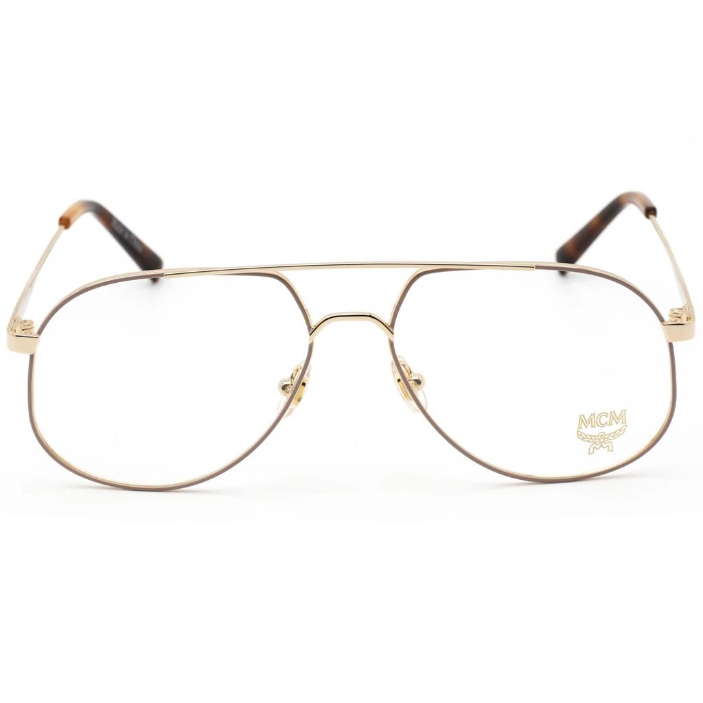 商品MCM|MCM Women's Eyeglasses - Clear Demo Lens Nude/Gold Aviator Metal Frame | MCM2138 290,价格¥381,第2张图片详细描述