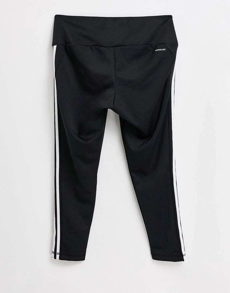 商品Adidas|adidas Training Plus 3 stripe 7/8 leggings in black,价格¥338,第2张图片详细描述