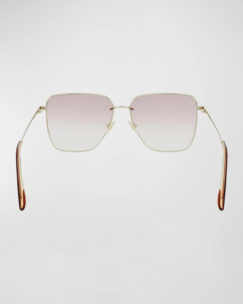 商品Victoria Beckham|Oversized Square Hammered Metal Sunglasses,价格¥3054,第5张图片详细描述