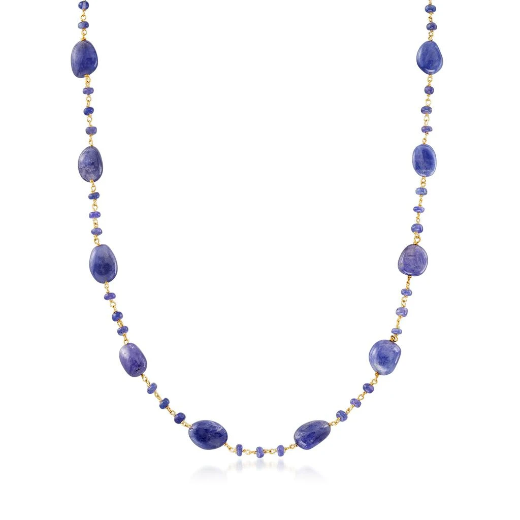 商品Ross-Simons|Ross-Simons Tanzanite Beaded Station Necklace in 18kt Gold Over Sterling,价格¥783,第1张图片