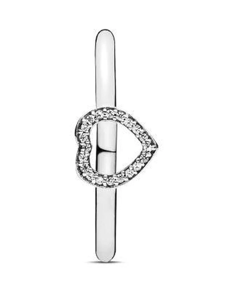 商品PANDORA|Ring - Sterling Silver & Cubic Zirconia Puzzle Heart Frame,价格¥412,第4张图片详细描述