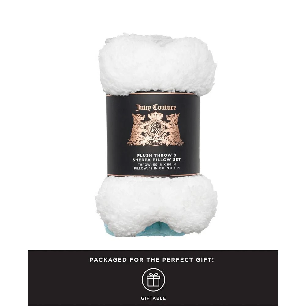 商品Juicy Couture|2-Piece Set Pet Throw Blanket Bone Pillow, Scottie Hearts,价格¥180,第3张图片详细描述