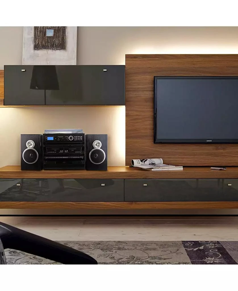 商品Trexonic|3-Speed Vinyl Turntable Home Stereo System with CD Player,价格¥1117,第3张图片详细描述