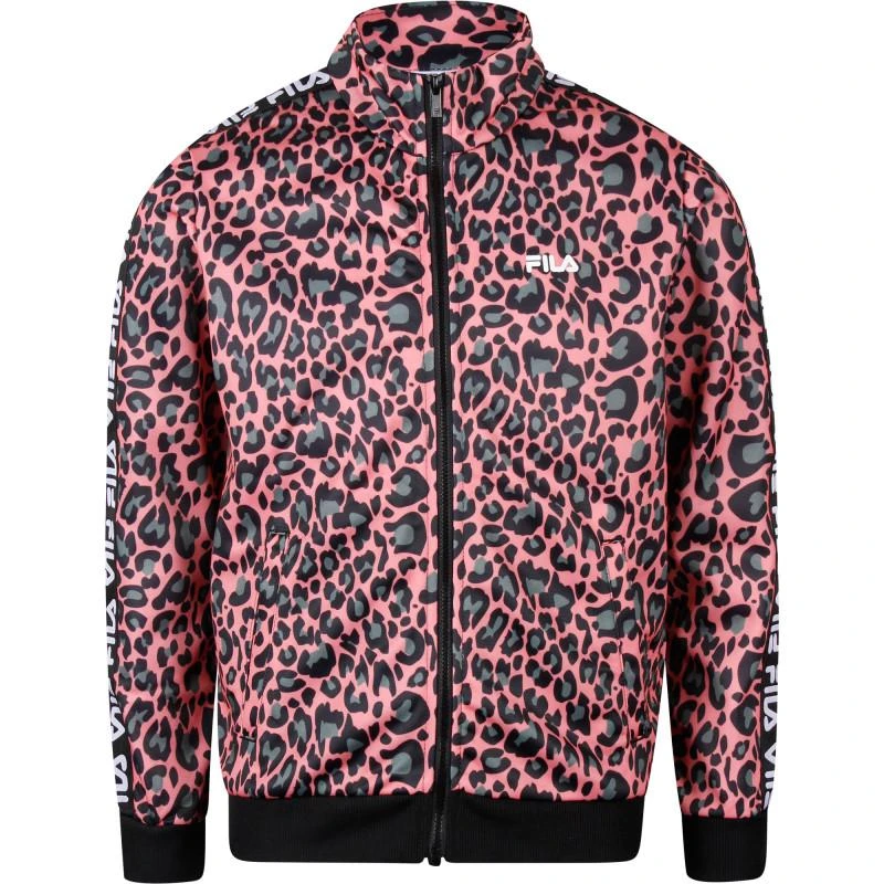 商品Fila|Animal print logo jacket in pink,价格¥1049,第2张图片详细描述