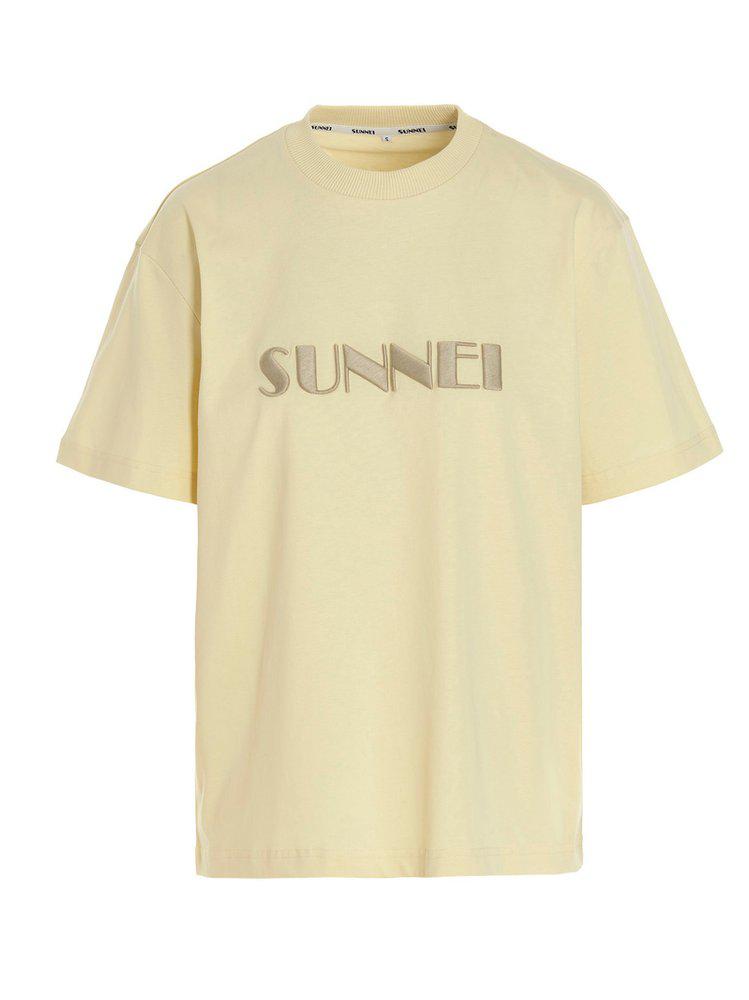 Sunnei logo-Embroidered Crewneck T-Shirt商品第1张图片规格展示