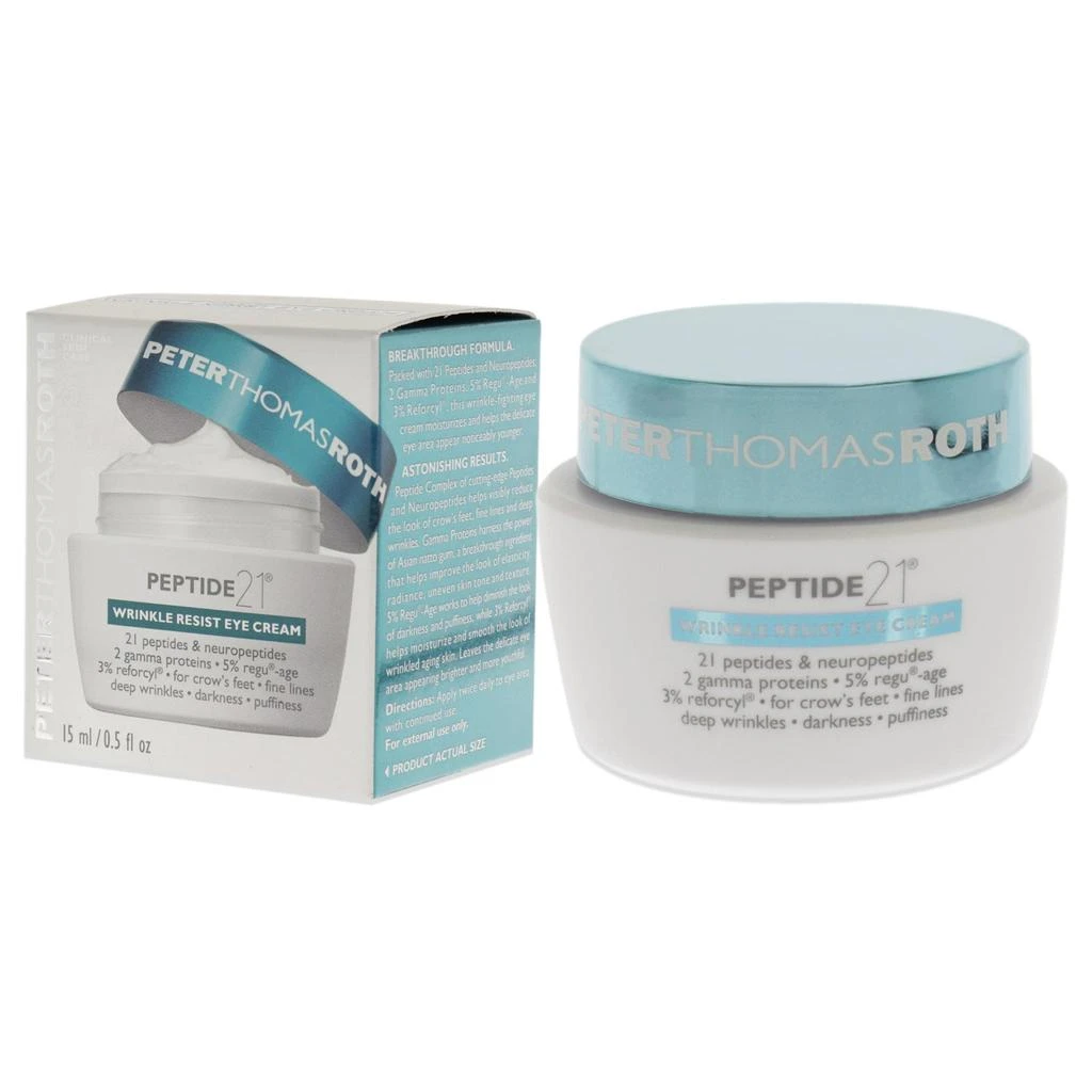 商品Peter Thomas Roth|Peptide 21 Wrinkle Resist Eye Cream by Peter Thomas Roth for Unisex - 0.5 oz Cream,价格¥410,第1张图片详细描述