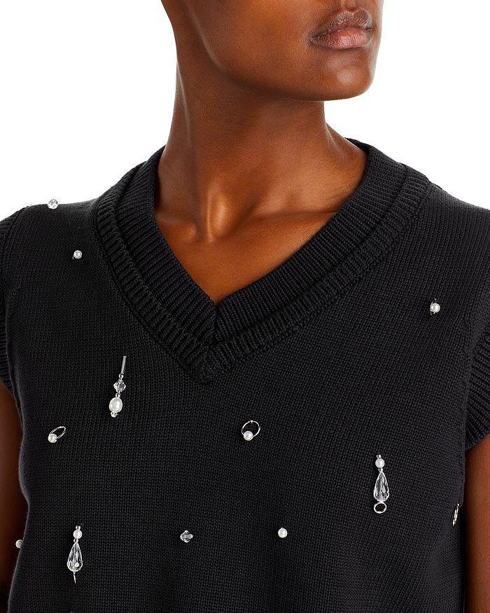 商品3.1 Phillip Lim|Cotton Embellished Chunky Knit Sleeveless Sweater,价格¥2597,第5张图片详细描述