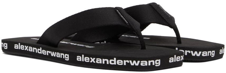 商品Alexander Wang|Black AW Flip Flop Sandals,价格¥741,第4张图片详细描述