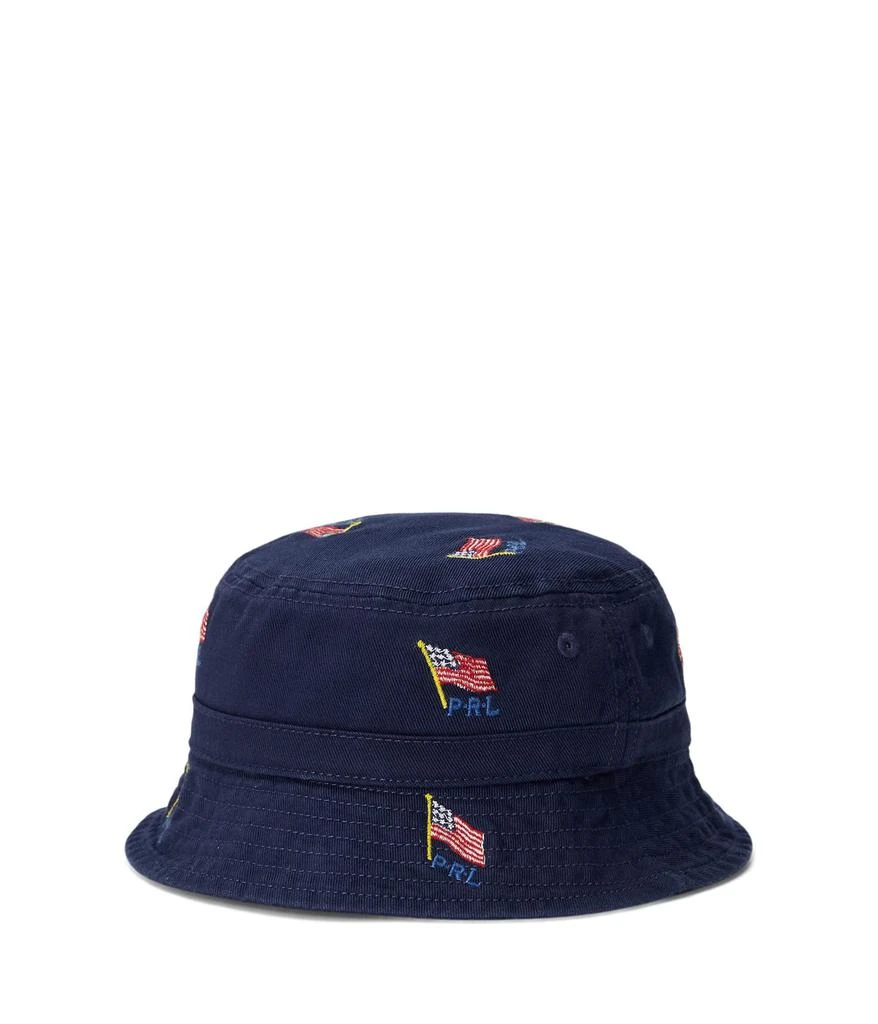 商品Ralph Lauren|Flag Cotton Twill Bucket Hat (Infant),价格¥222,第2张图片详细描述