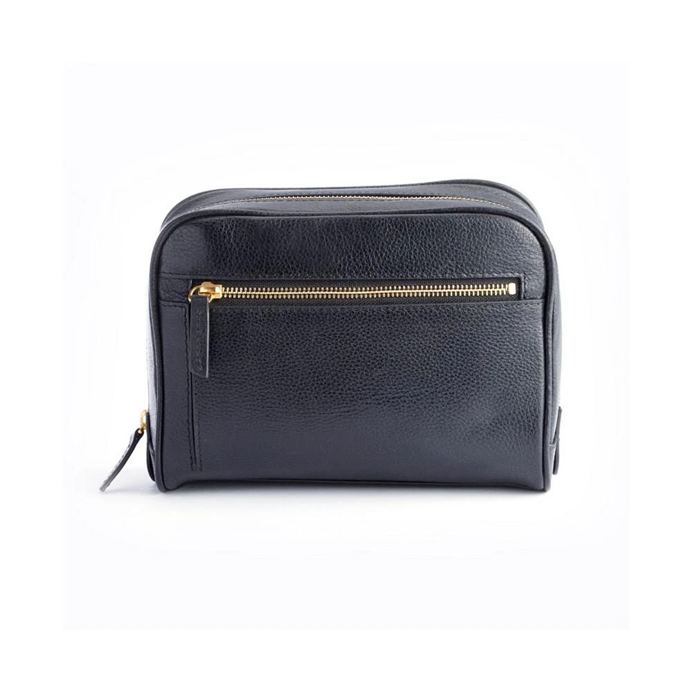 商品ROYCE New York|Pebbled Toiletry Bag with Front Zipper Compartment,价格¥816,第4张图片详细描述