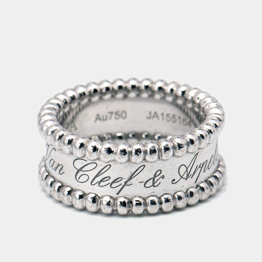 商品[二手商品] Van Cleef & Arpels|Van Cleef & Arpels Perlée Signature 18k White Gold Band Ring Size 48,价格¥11260,第2张图片详细描述