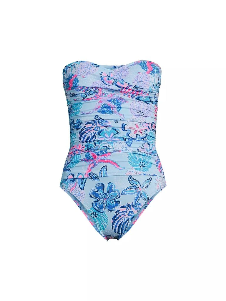 商品Lilly Pulitzer|Flamenco Ruched One-Piece Swimsuit,价格¥1154,第1张图片