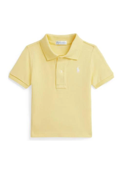 商品Ralph Lauren|Lauren Childrenswear Baby Boys Cotton Mesh Polo Shirt And Bear Gift Box,价格¥371,第2张图片详细描述