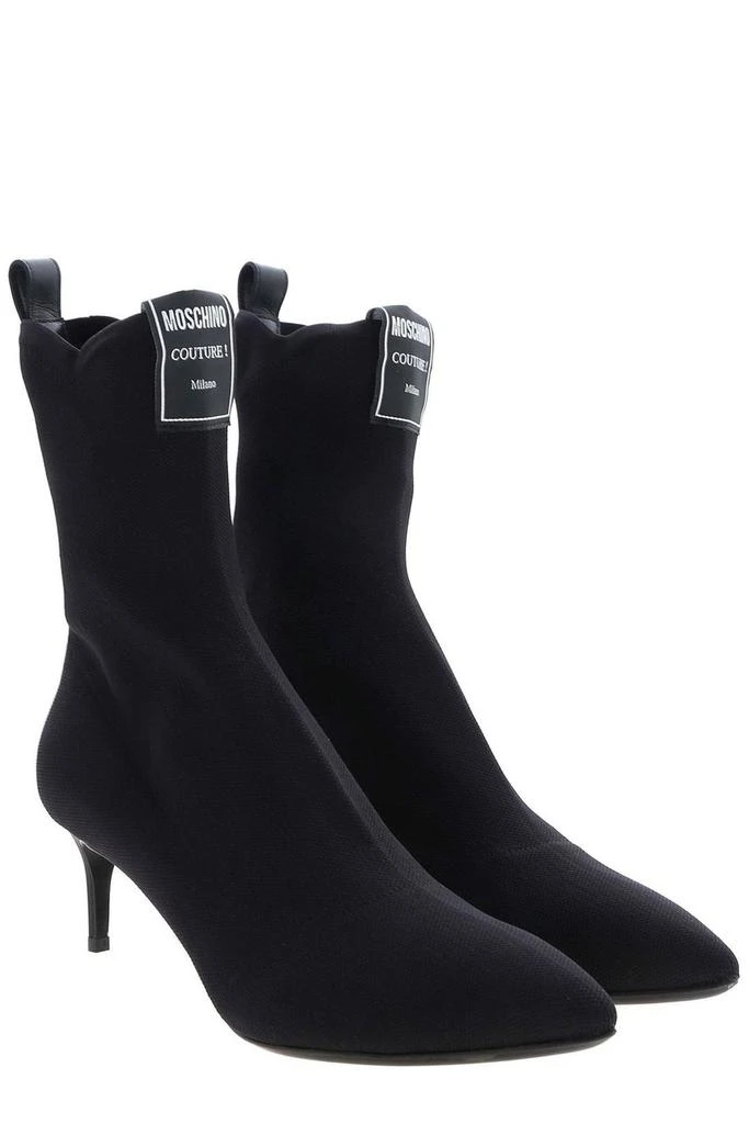 商品Moschino|Moschino Pointed-Toe Heeled Ankle Boots,价格¥2612,第2张图片详细描述