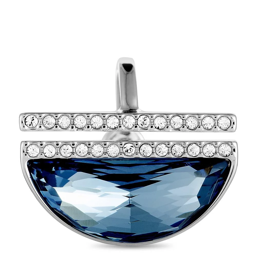 商品Swarovski|Swarovski Glow Rhodium-Plated White and Blue Crystal Semicircle Ring,价格¥591,第5张图片详细描述