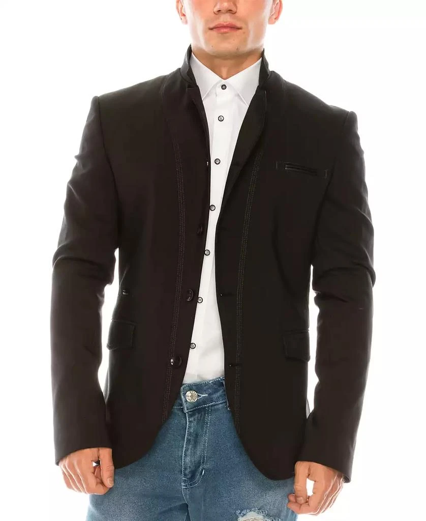 商品RON TOMSON|Men's Modern Symmetric Button Closure Sports Jacket,价格¥2596,第3张图片详细描述