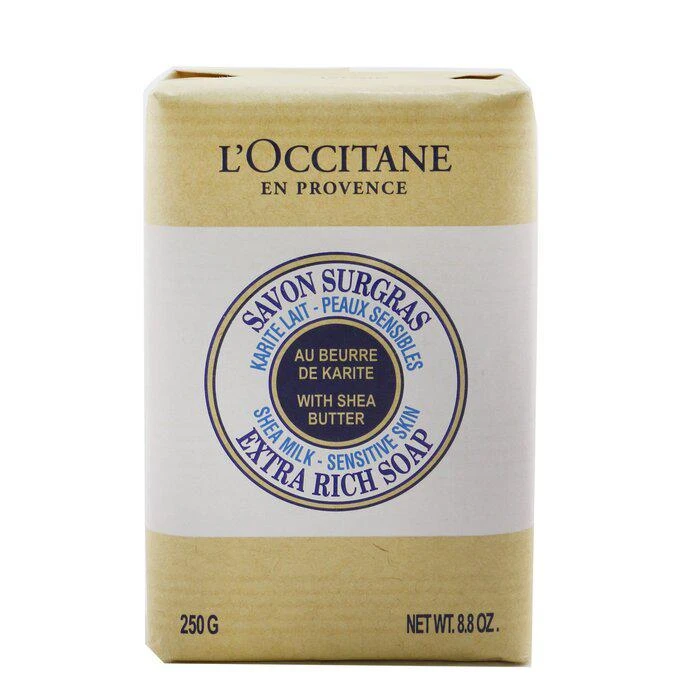 商品L'Occitane|L'Occitane 乳木果牛奶味洁肤香皂-敏感肌适用 250g/8.8oz,价格¥142,第1张图片