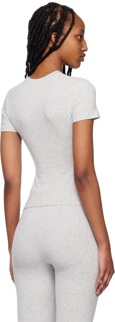 商品SKIMS|Gray Cotton Jersey T-Shirt,价格¥387,第3张图片详细描述