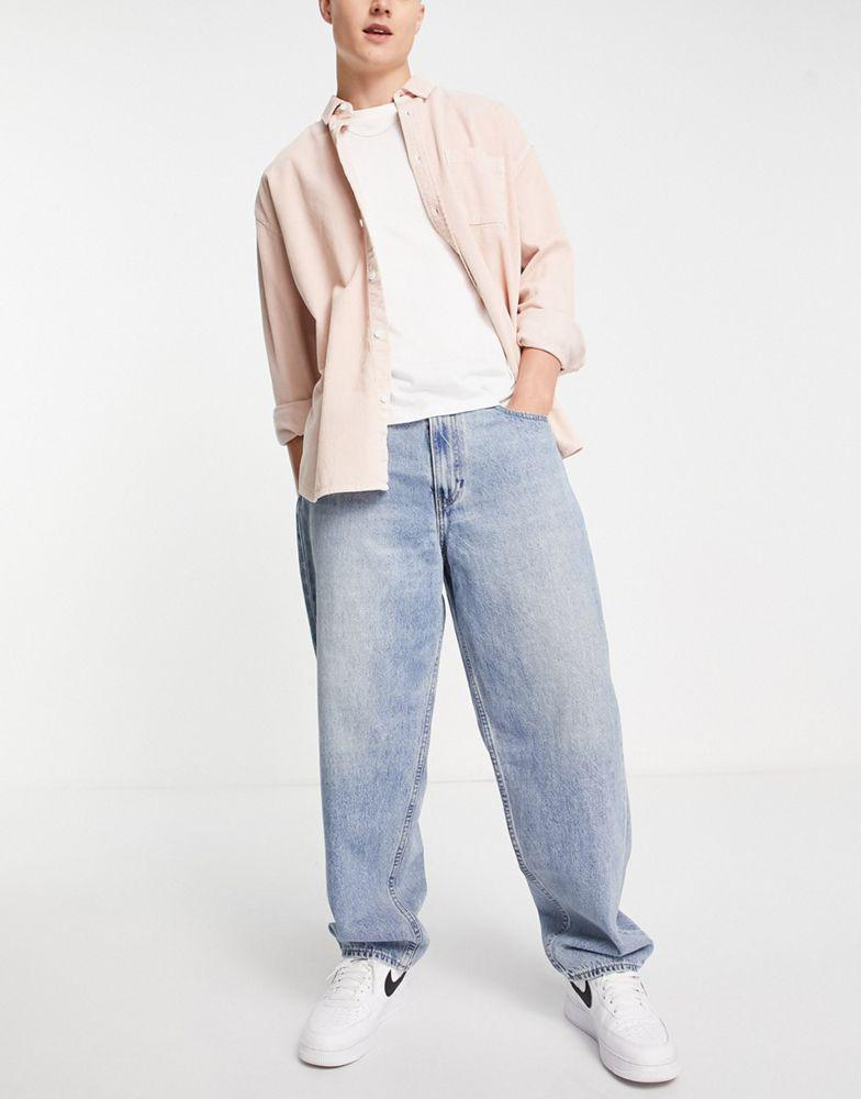 Levi's stay baggy tapered jeans in light blue wash商品第4张图片规格展示
