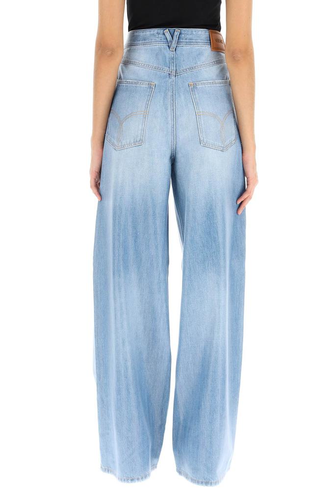 Versace glossy-effect wide-leg jeans商品第3张图片规格展示