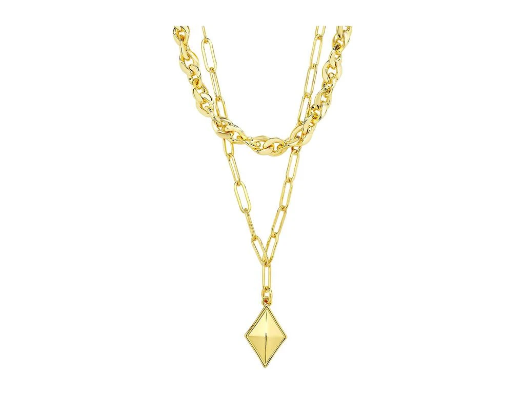 商品Sterling Forever|Two Layer Chain & Charm Necklace,价格¥498,第1张图片