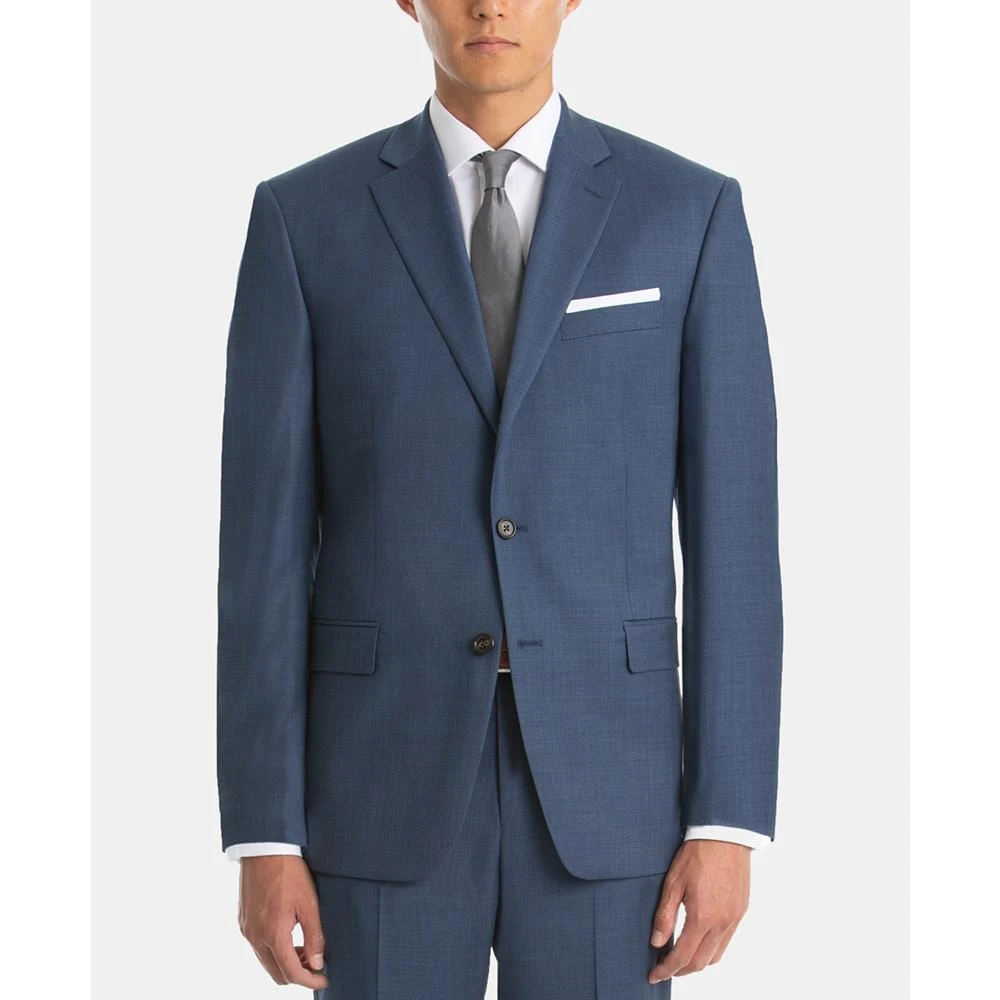 商品Ralph Lauren|Men's UltraFlex Classic-Fit Blue Sharkskin Wool Suit Jacket,价格¥3416,第1张图片