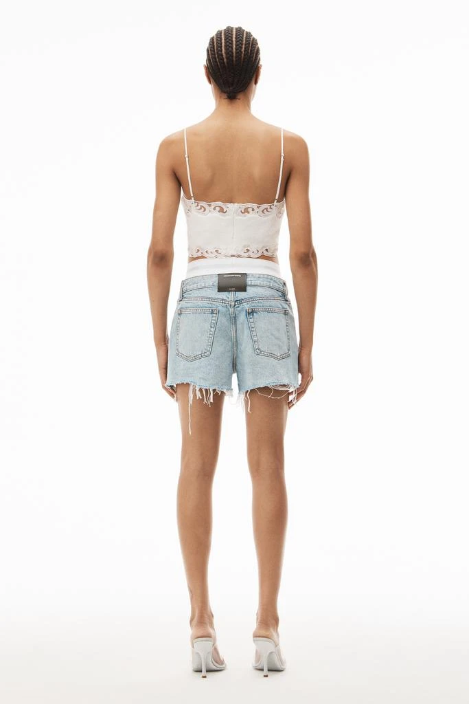 商品Alexander Wang|LOGO ELASTIC BRIEF LAYER SHORT IN DENIM,价格¥2079,第5张图片详细描述